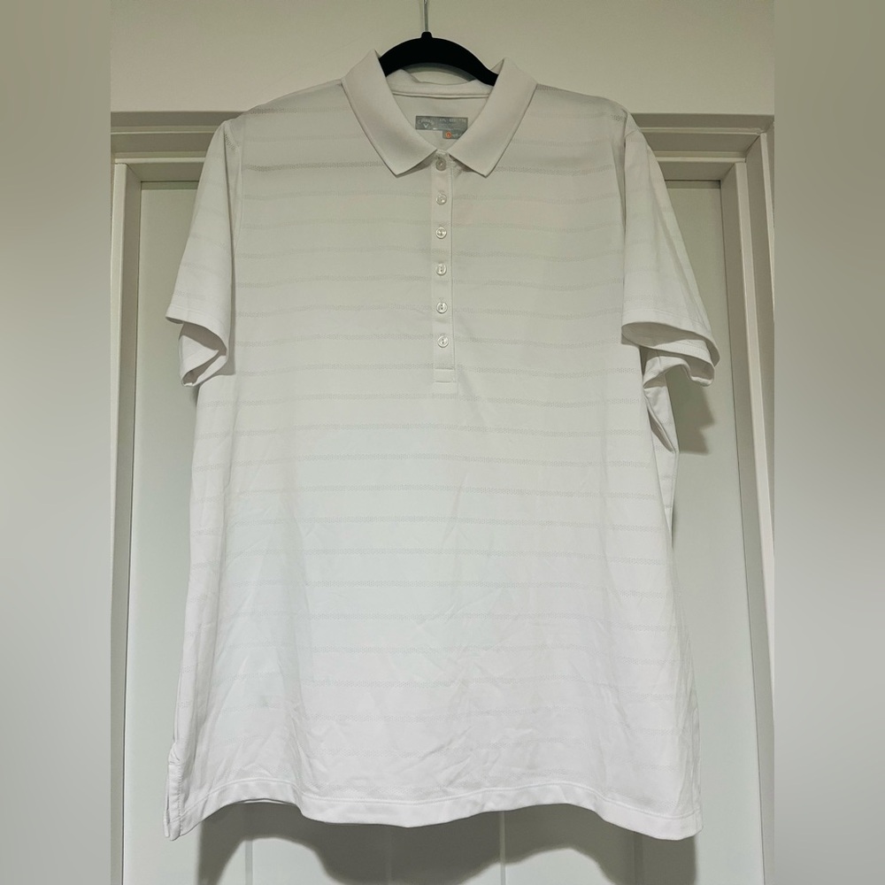Women’s Callaway White Golf Polo Shirt. Size XXL.